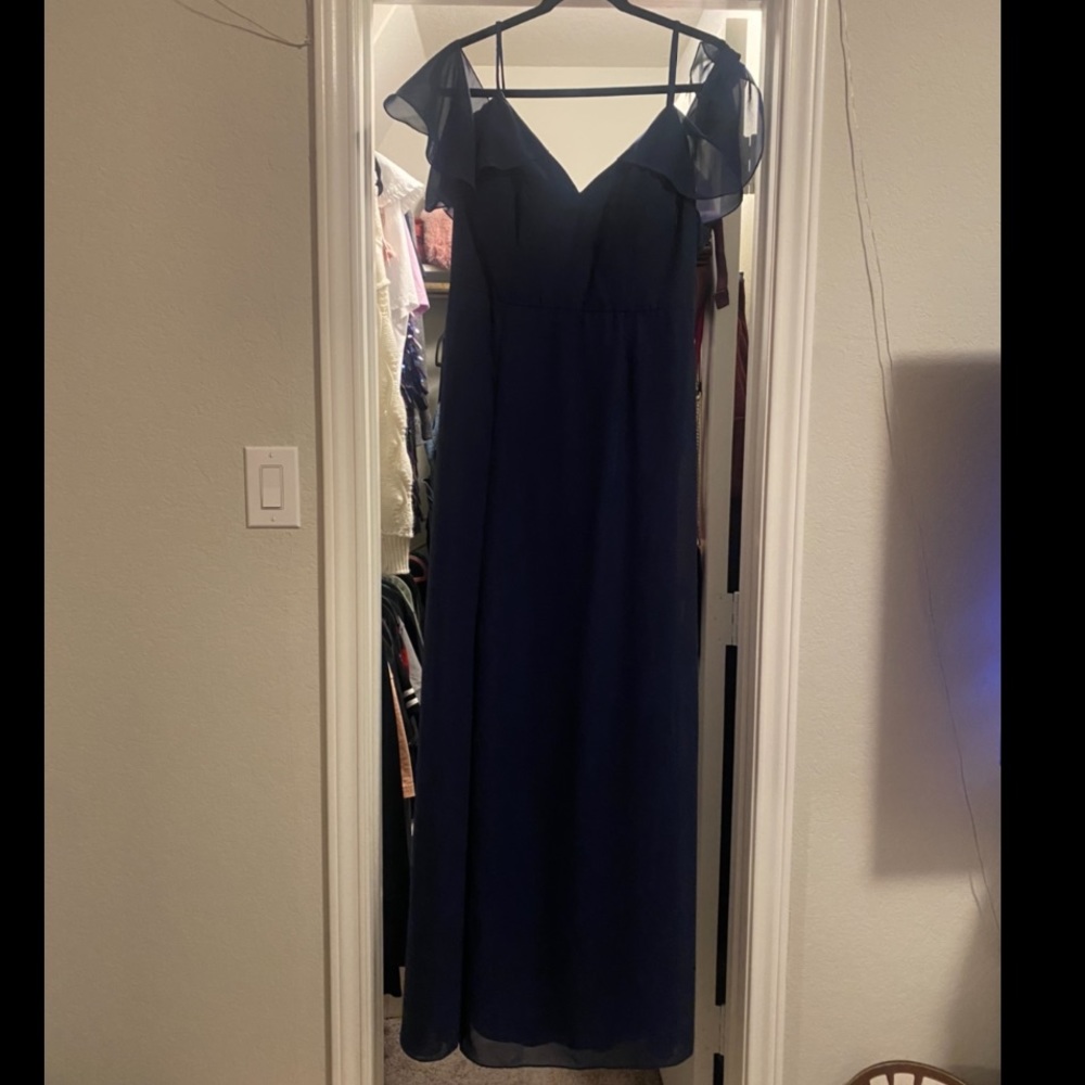 Navy blue bridesmaids dress